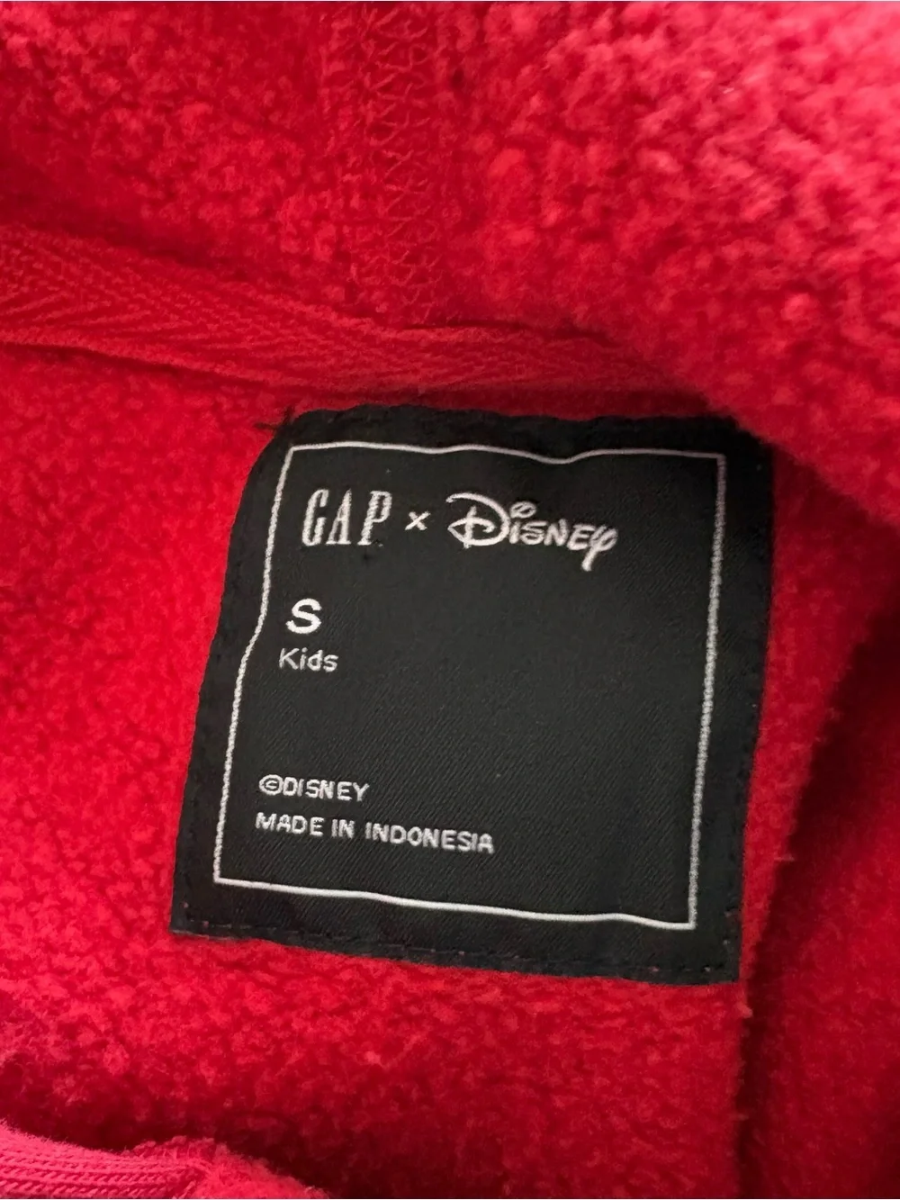 GAP + Disney Kids Red with GAP Logo & Mickey Graphic Hooded Sweatshirt